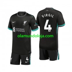 Camisola Liverpool Virgil 4 Criança Equipamento Segundo 2024-2025 Manga Curta